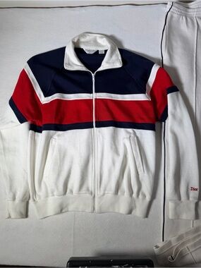 Dior Men’s White, Navy & Red Zip-Up Track Suit